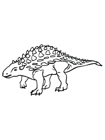 Ankylosaurus Ankylosaurid Dinosaur Coloring Page